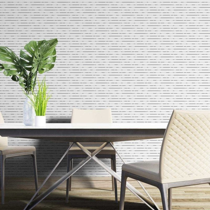 Papel de Parede Adesivo Listras Preto e Branco N04205 - Papel na Parede