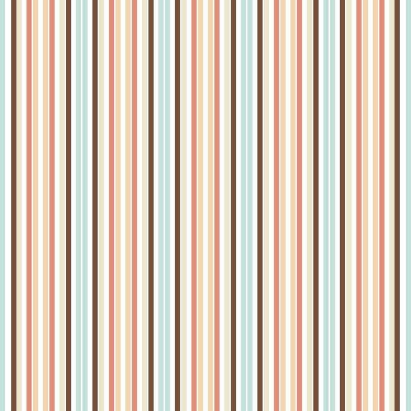 Papel de Parede Adesivo Listras Rosa Azul e Marrom N04242 - Papel na Parede