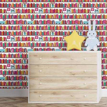 Papel de Parede Adesivo Livros 0912 - Papel na Parede