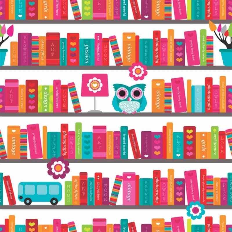 Papel de Parede Adesivo Livros 0912 - Papel na Parede