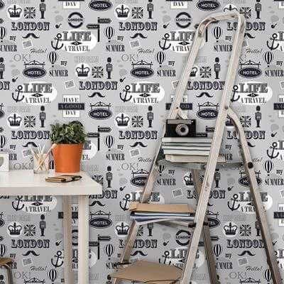 Papel de Parede Adesivo Londres 286454825 - Papel na Parede