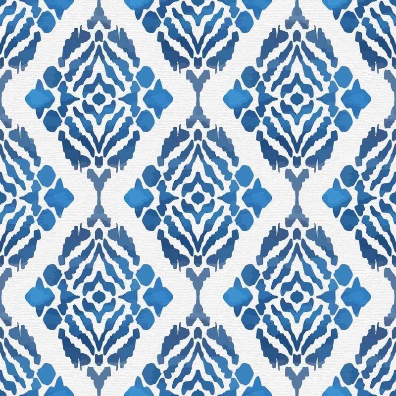 Papel de Parede Adesivo Losangos Abstratos em Tons de Azul N07081 - Papel na Parede