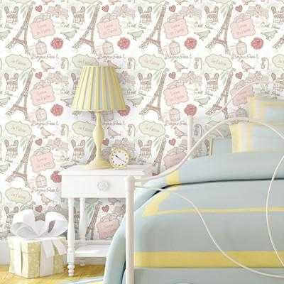 Papel de Parede Adesivo Love Paris 7 - Papel na Parede