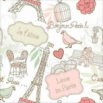 Papel de Parede Adesivo Love Paris 7 - Papel na Parede