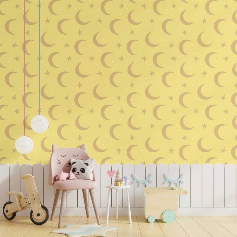 Papel de Parede Adesivo lua e estrelas N014153 - Papel na Parede