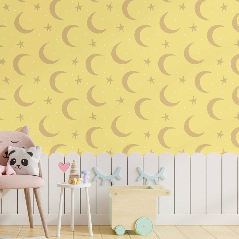 Papel de Parede Adesivo lua e estrelas N014153 - Papel na Parede