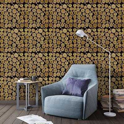 Papel de Parede Adesivo Madeira Árvore Troncos 0141 - Papel na Parede