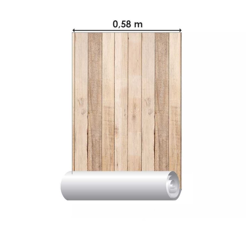 Papel de Parede Adesivo Madeira Comércio N02179 - Papel na Parede