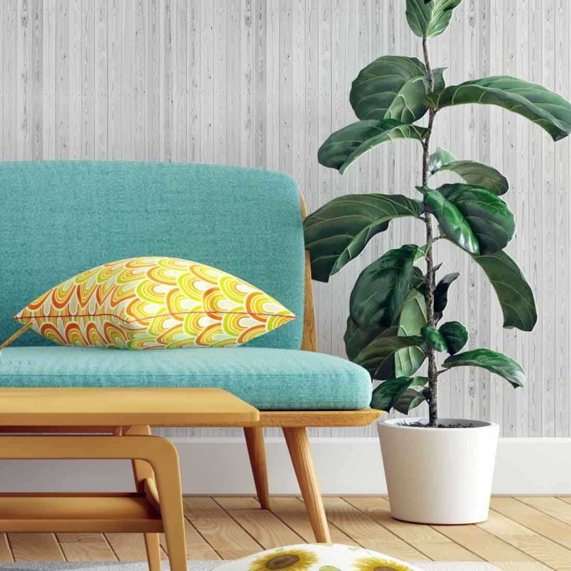 Papel de Parede Adesivo Madeira Comércio N02182 - Papel na Parede