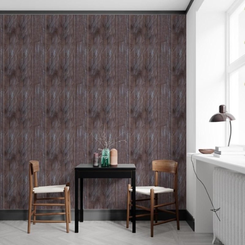 Papel de Parede Adesivo Madeira Marrom N012027 - Papel na Parede