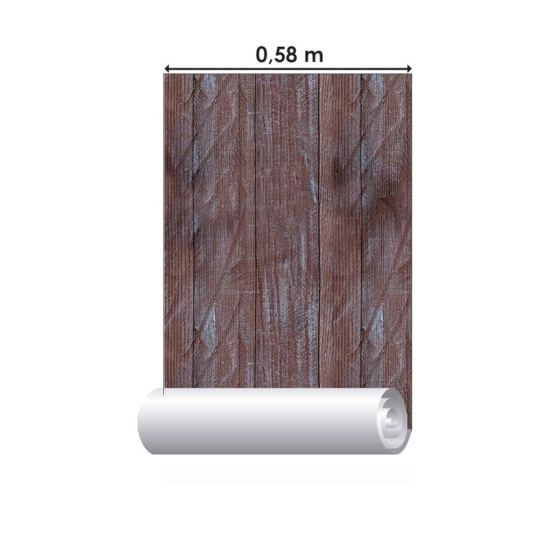 Papel de Parede Adesivo Madeira Marrom N012027 - Papel na Parede