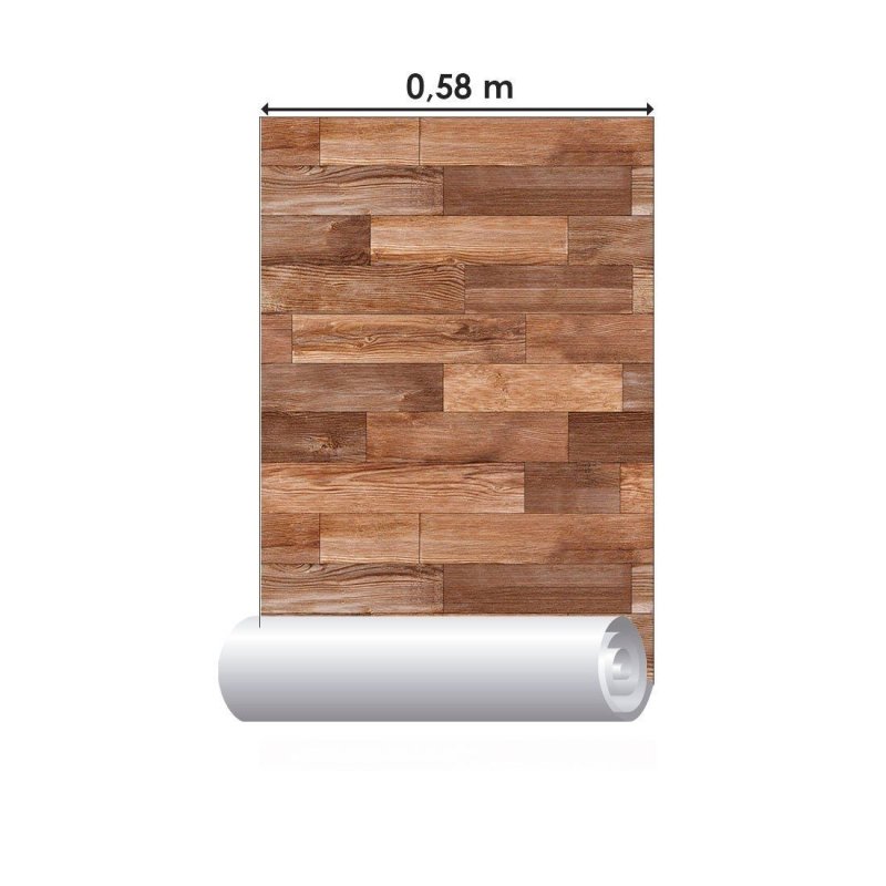 Papel de Parede Adesivo Madeira Marrom N012085 - Papel na Parede