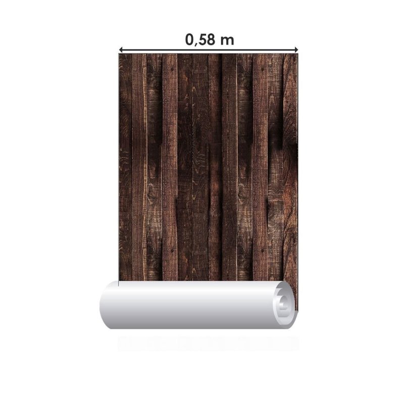 Papel de Parede Adesivo Madeira Rústica Horizontal N09117 - Papel na Parede