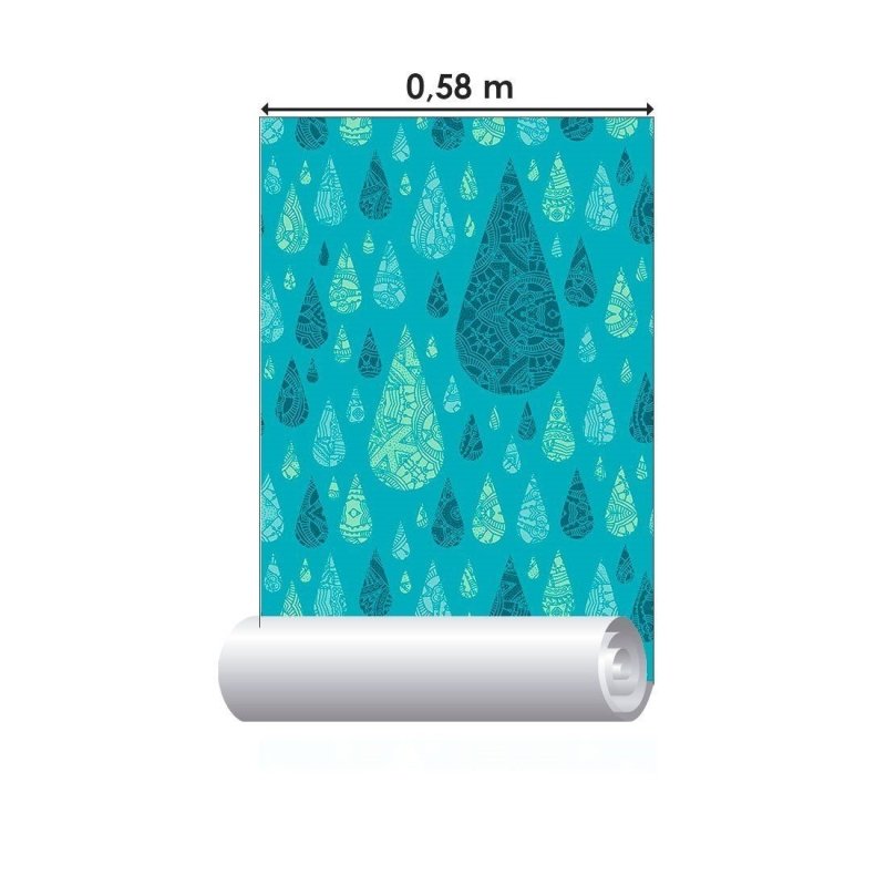 Papel de Parede Adesivo Mandalas em Gotas N012014 - Papel na Parede