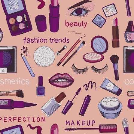 Papel de Parede Adesivo Maquiagem Fashion 347683475 - Papel na Parede