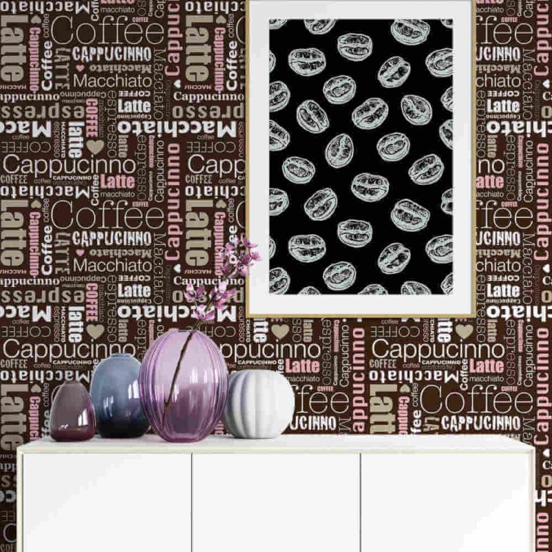 Papel de Parede Adesivo Marrom Café 59525731 - Papel na Parede