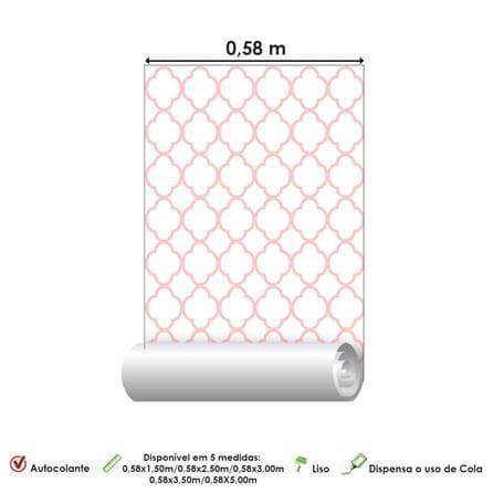 Papel de Parede Adesivo Marroquino rosa 080914 - Papel na Parede