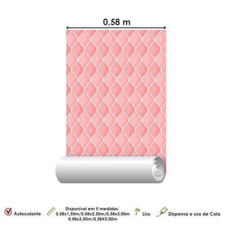 Papel de Parede Adesivo marroquino rosa româtico 452454 - Papel na Parede