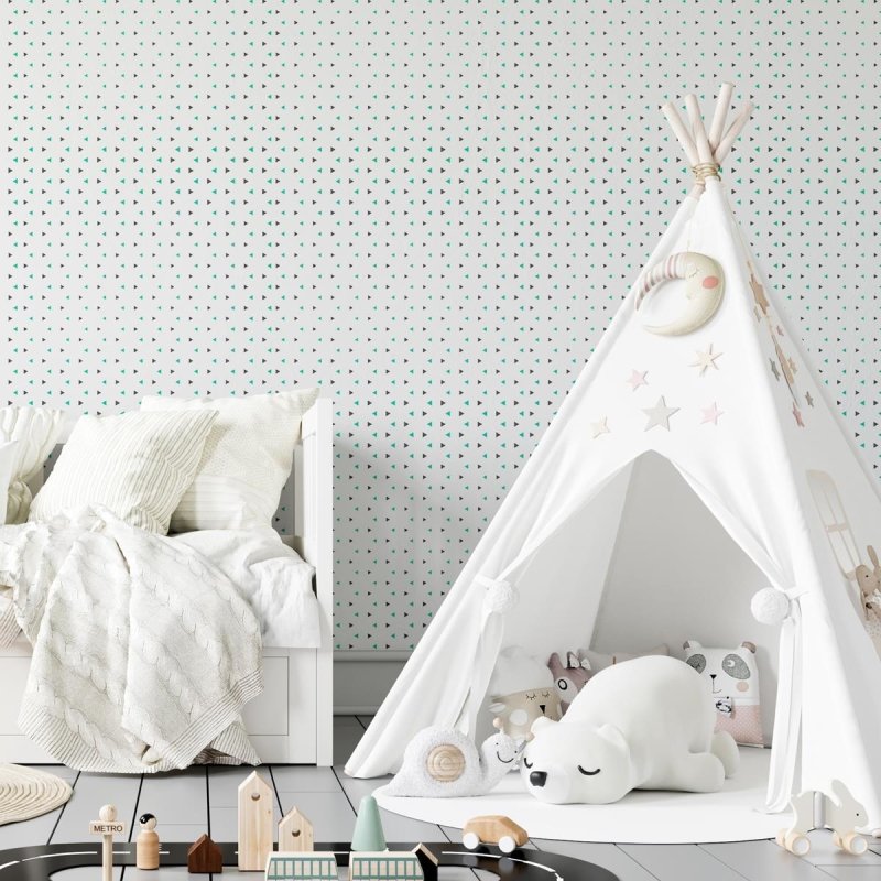 Papel de Parede Adesivo Minimalista Triângulos N04096 - Papel na Parede