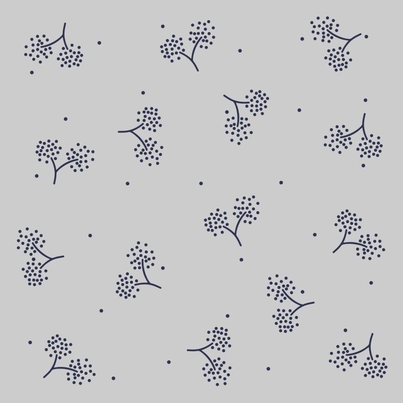 Papel de Parede Adesivo Minimalitsa Flores Azul N06130 - Papel na Parede