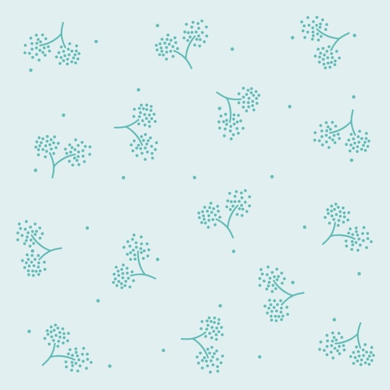 Papel de Parede Adesivo Minimalitsa Flores Verde N06132 - Papel na Parede