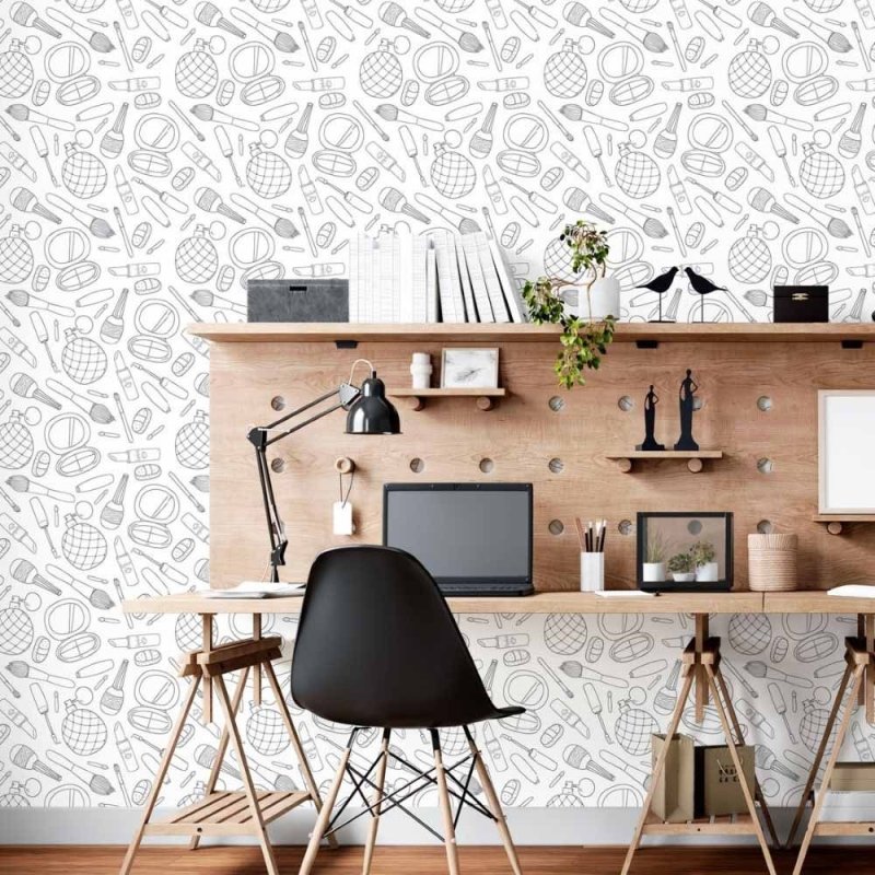 Papel de Parede Adesivo Moda Maquiagens N015062 - Papel na Parede