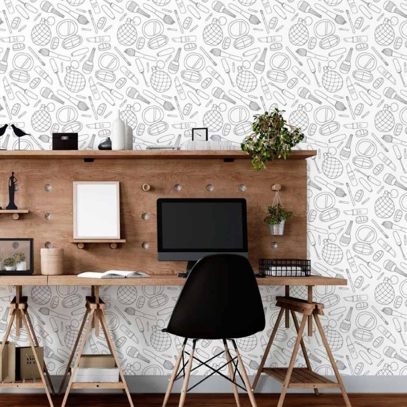 Papel de Parede Adesivo Moda Maquiagens N015062 - Papel na Parede
