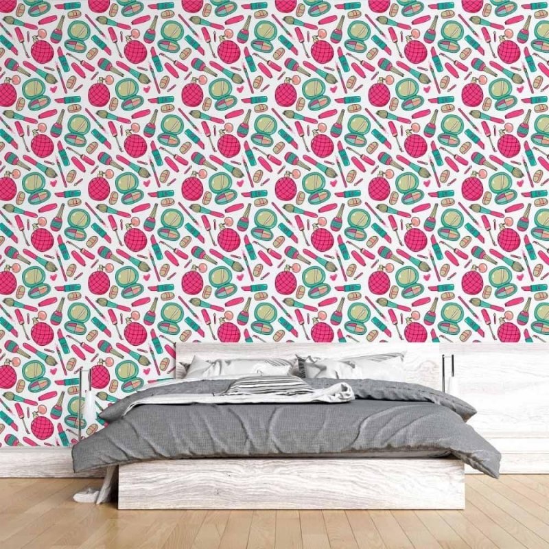 Papel de Parede Adesivo Moda Maquiagens N015063 - Papel na Parede