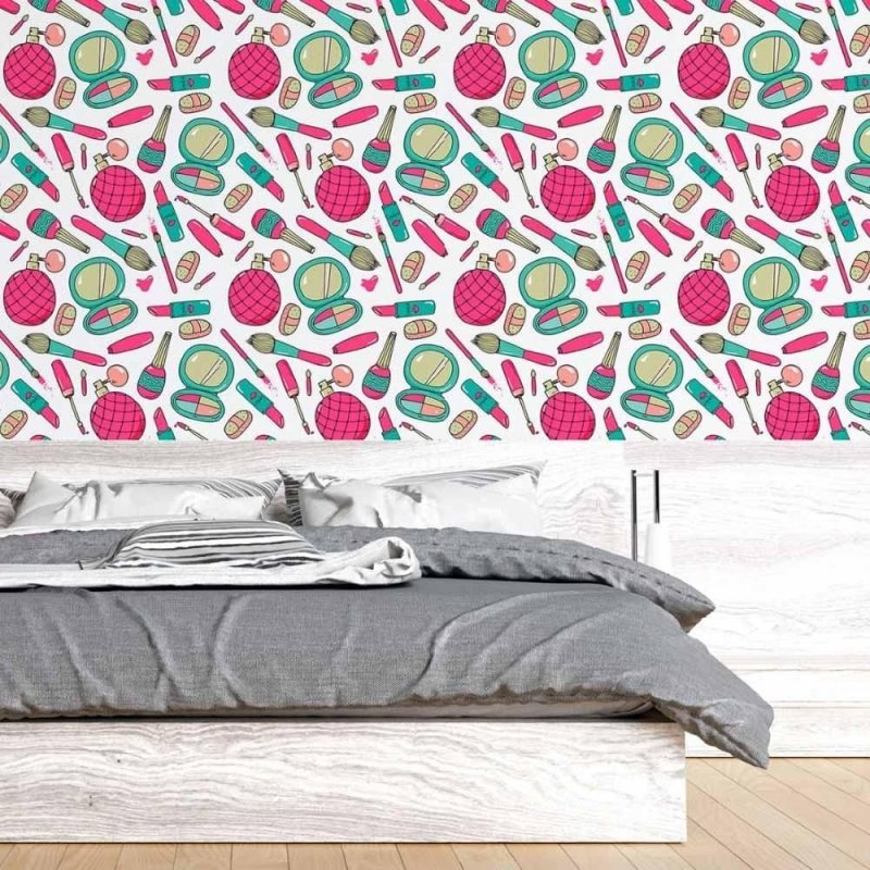 Papel de Parede Adesivo Moda Maquiagens N015063 - Papel na Parede
