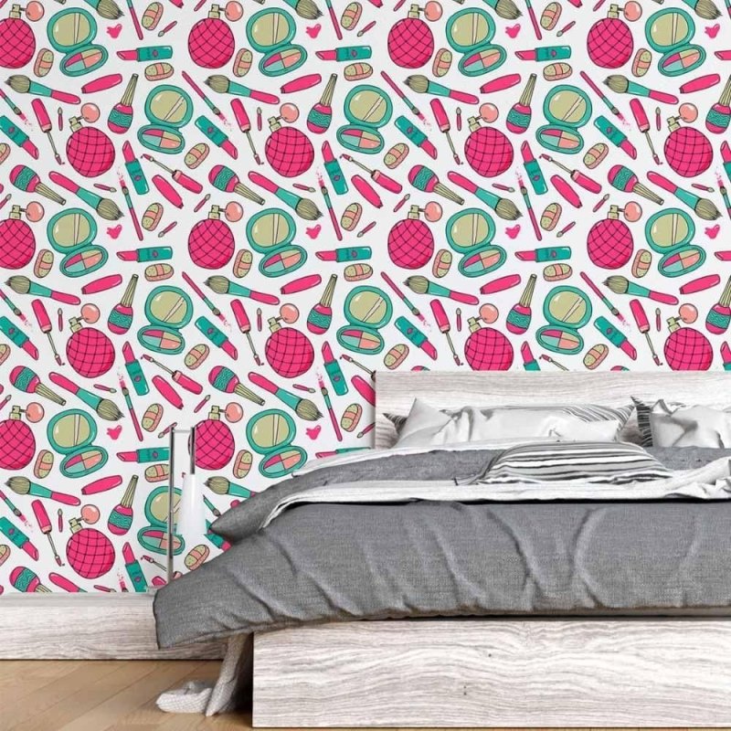 Papel de Parede Adesivo Moda Maquiagens N015063 - Papel na Parede