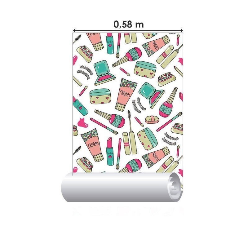 Papel de Parede Adesivo Moda Maquiagens N015064 - Papel na Parede
