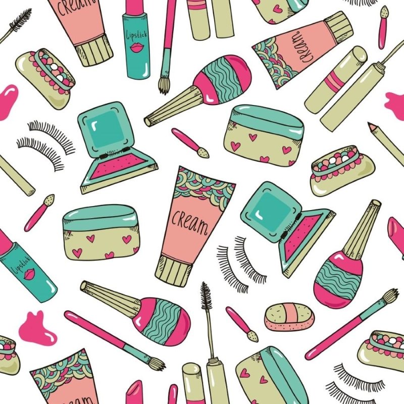 Papel de Parede Adesivo Moda Maquiagens N015064 - Papel na Parede