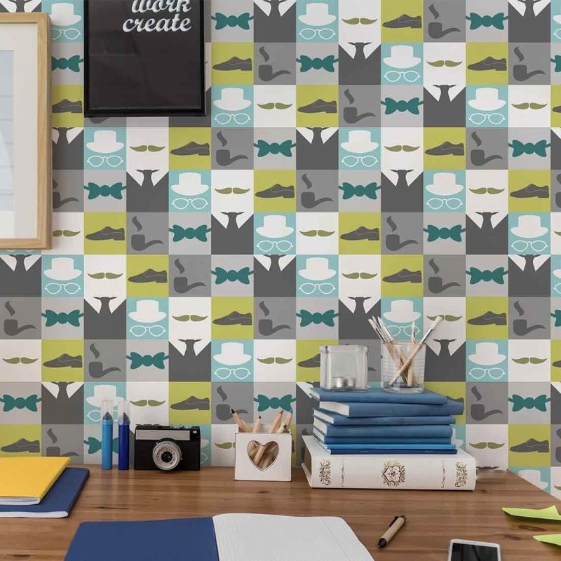 Papel de Parede Adesivo Moda Masculina 133624676 - Papel na Parede