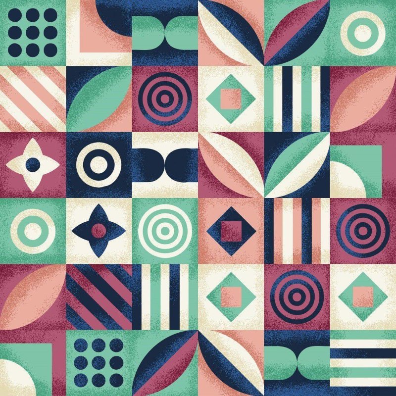 Papel de Parede Adesivo Mosaico Artístico N019038 - Papel na Parede