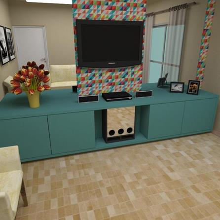 Papel de Parede Adesivo Mosaico Colorido 1516 - Papel na Parede