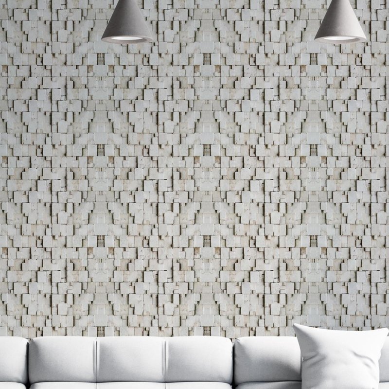 Papel de Parede Adesivo Mosaico de Pedras 3D NP002 - Papel na Parede