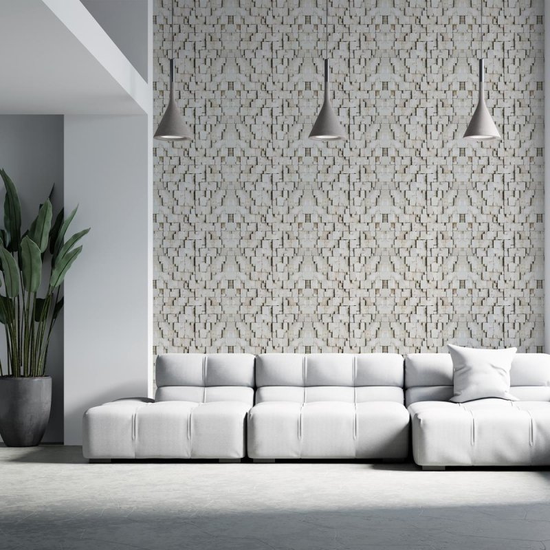 Papel de Parede Adesivo Mosaico de Pedras 3D NP002 - Papel na Parede