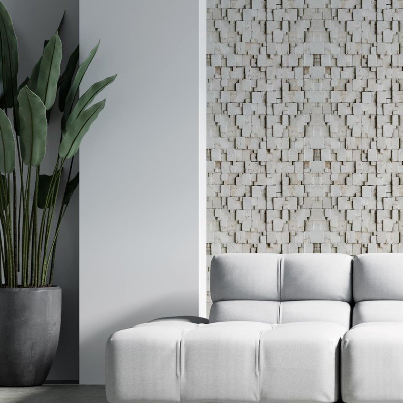 Papel de Parede Adesivo Mosaico de Pedras 3D NP002 - Papel na Parede