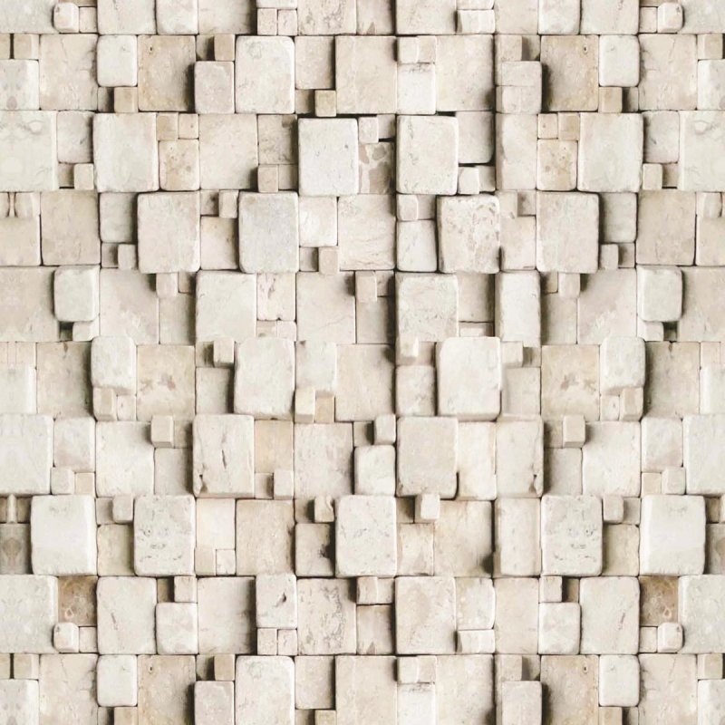 Papel de Parede Adesivo Mosaico de Pedras 3D NP002 - Papel na Parede
