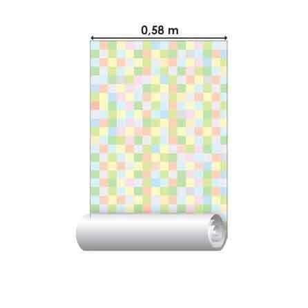 Papel de Parede Adesivo Mosaico Tons Pastéis 010820 - Papel na Parede