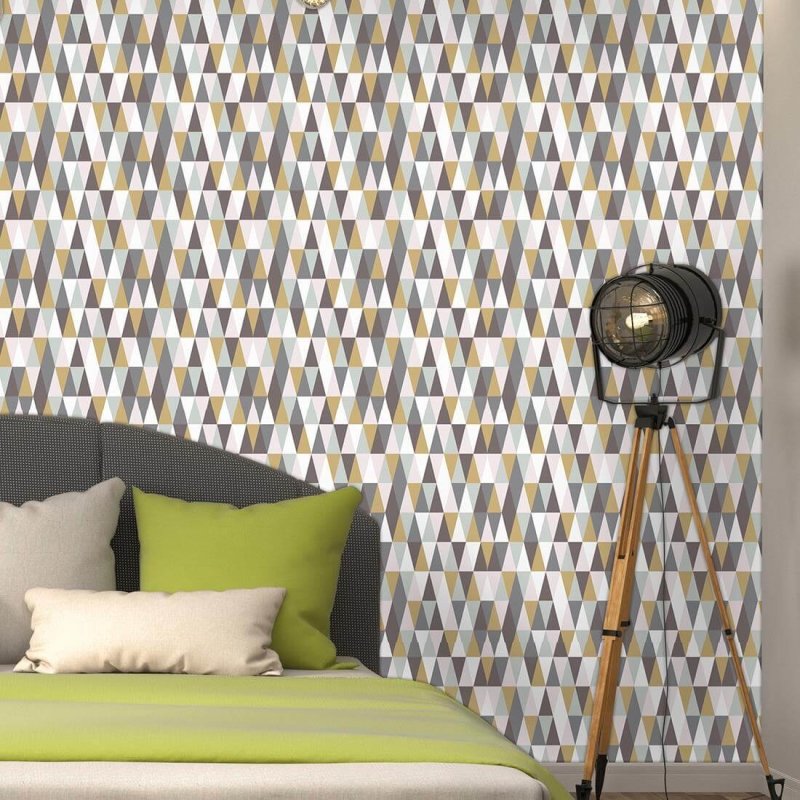 Papel de Parede Adesivo Mosaico Triangulo 499882867 - Papel na Parede