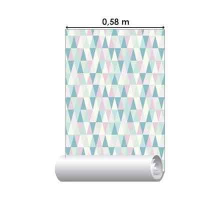 Papel de Parede Adesivo Mosaico Verde e Roxo 157992917 - Papel na Parede