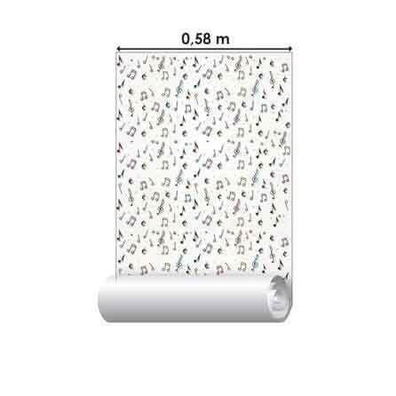Papel de Parede Adesivo Música Notas Musicais 23154 - Papel na Parede