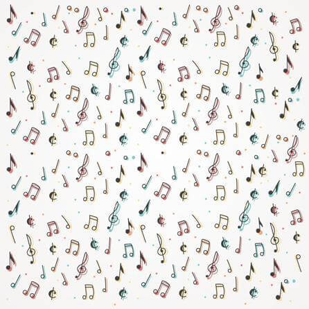 Papel de Parede Adesivo Música Notas Musicais 23154 - Papel na Parede