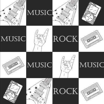 Papel de Parede Adesivo Música Rock 19250 - Papel na Parede