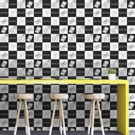 Papel de Parede Adesivo Música Rock 19250 - Papel na Parede