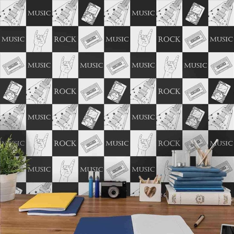 Papel de Parede Adesivo Música Rock 19250 - Papel na Parede