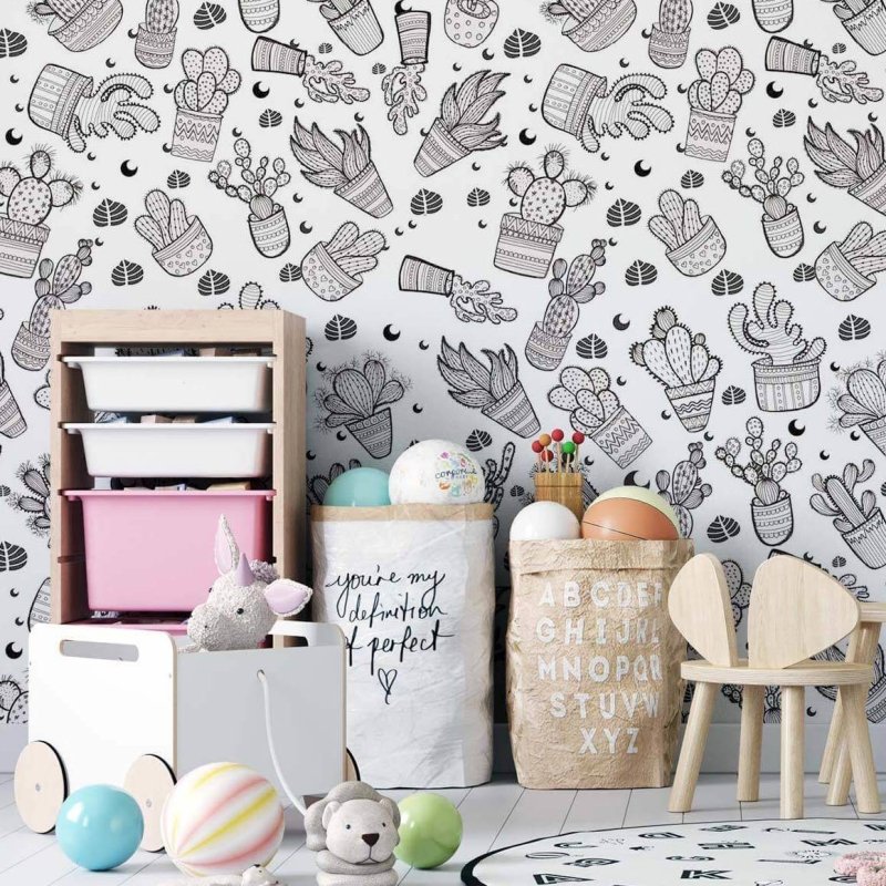 Papel de Parede Adesivo Natureza Colorir N02046 - Papel na Parede