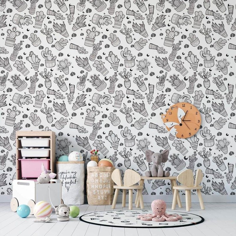 Papel de Parede Adesivo Natureza Colorir N02046 - Papel na Parede