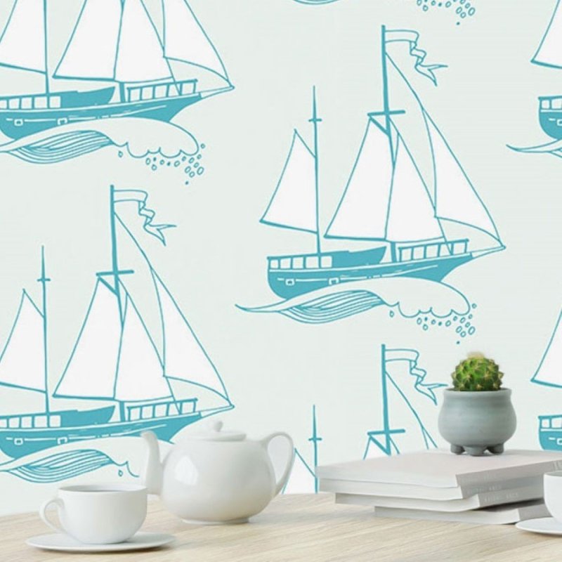 Papel de Parede Adesivo Navios N019052 - Papel na Parede